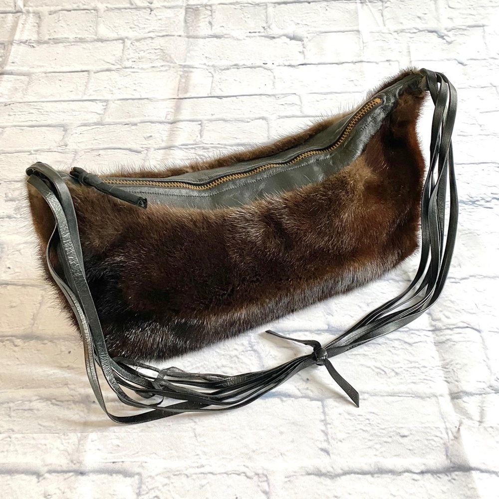 VINTAGE Bob Greene For Irene of New York REAL MINK HANDBAG - Picture 4 of 7